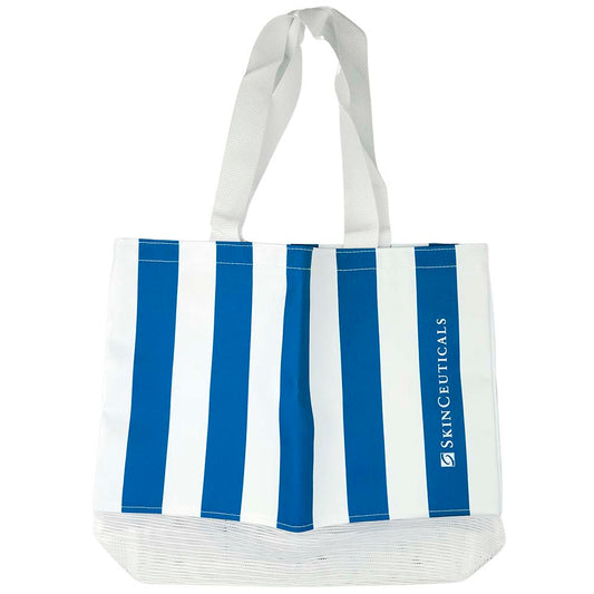 Blue Striped Tote Bag